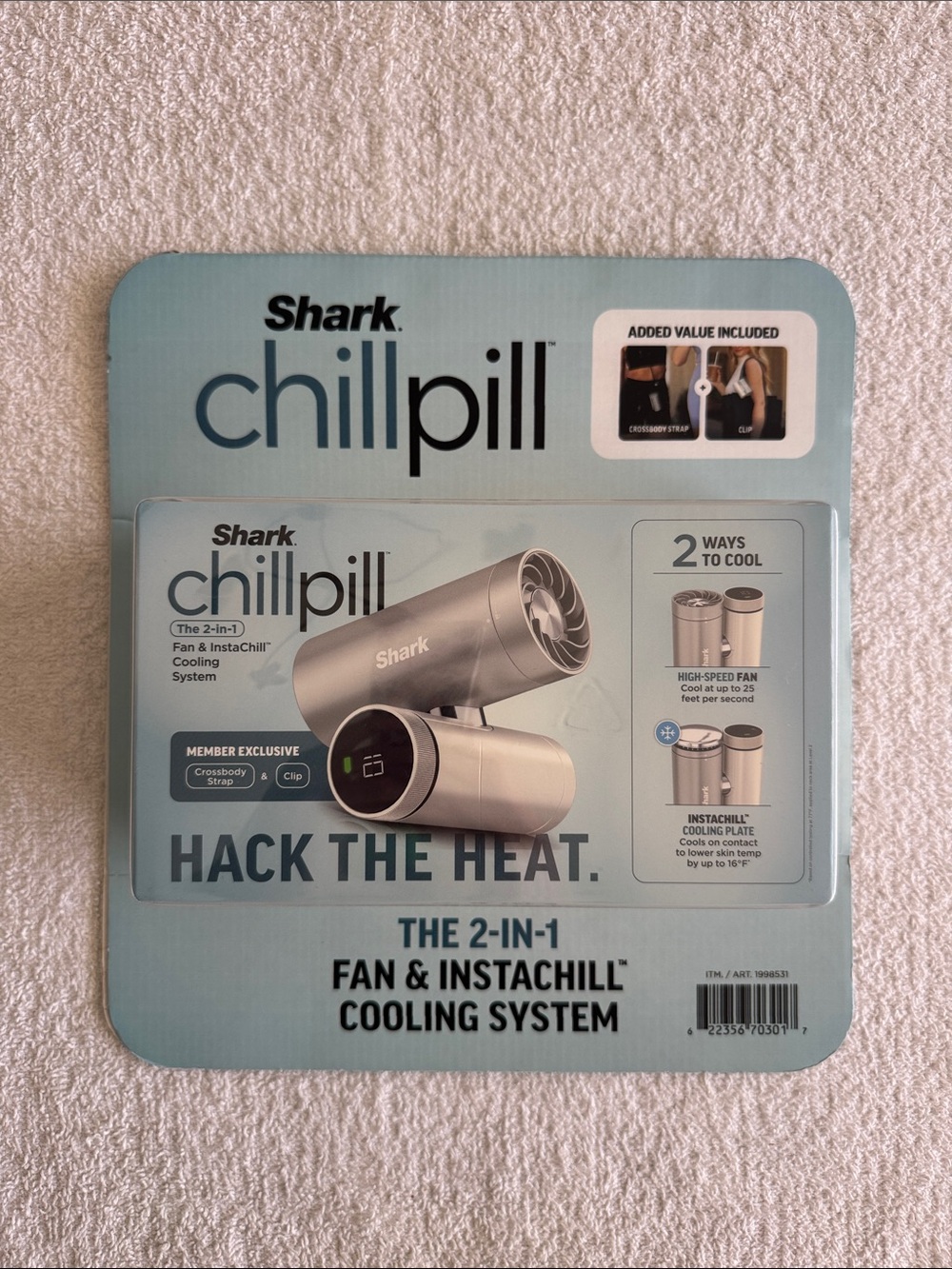 Shark ChillPill 2-in-1 Fan & InstaChill Cooling System Fan with Accessories